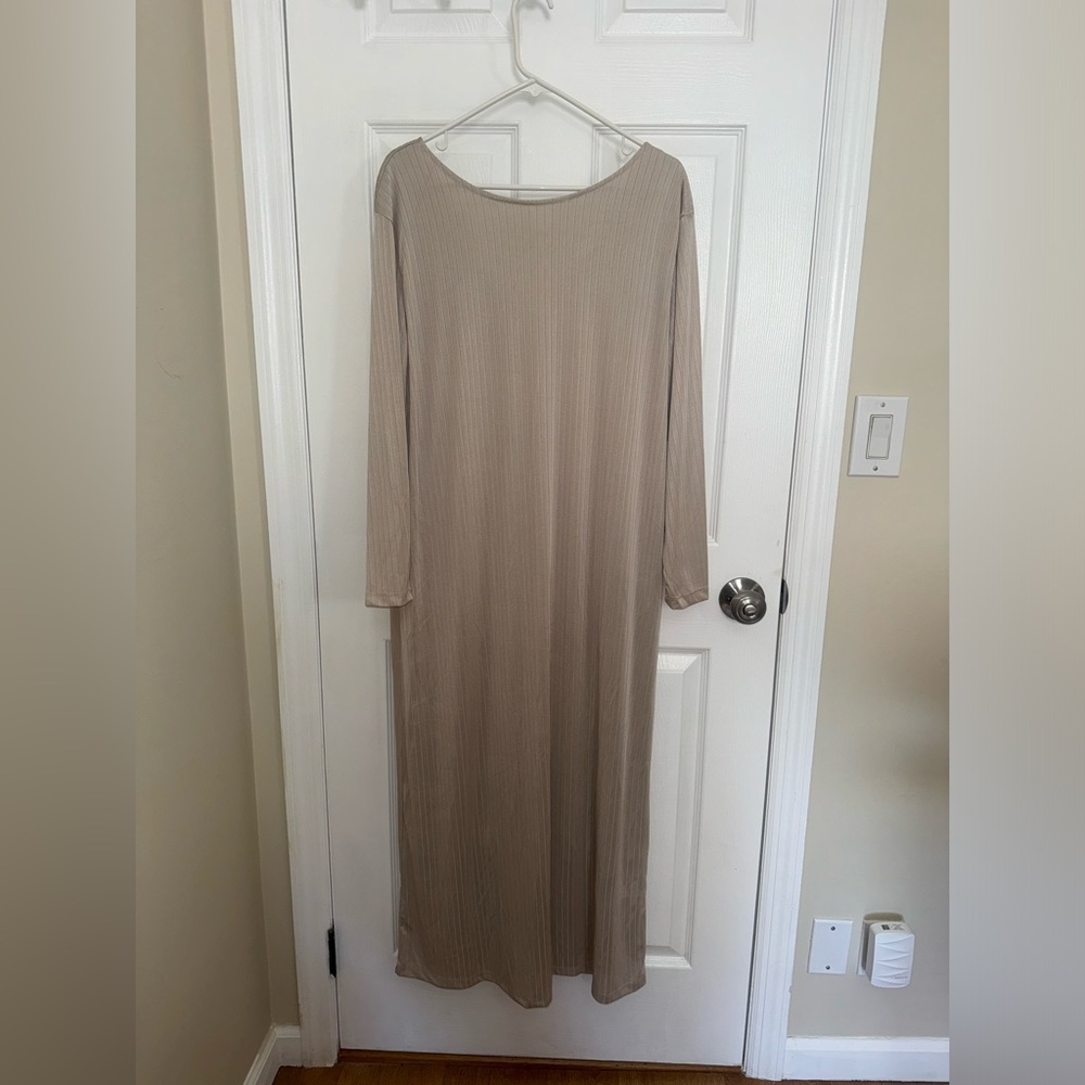 NWOT Mango tan dress